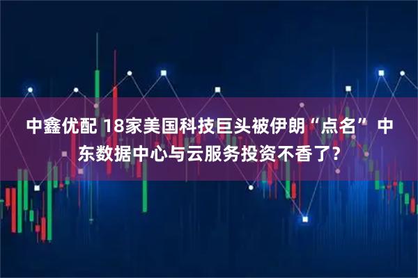 中鑫优配 18家美国科技巨头被伊朗“点名” 中东数据中心与云服务投资不香了？